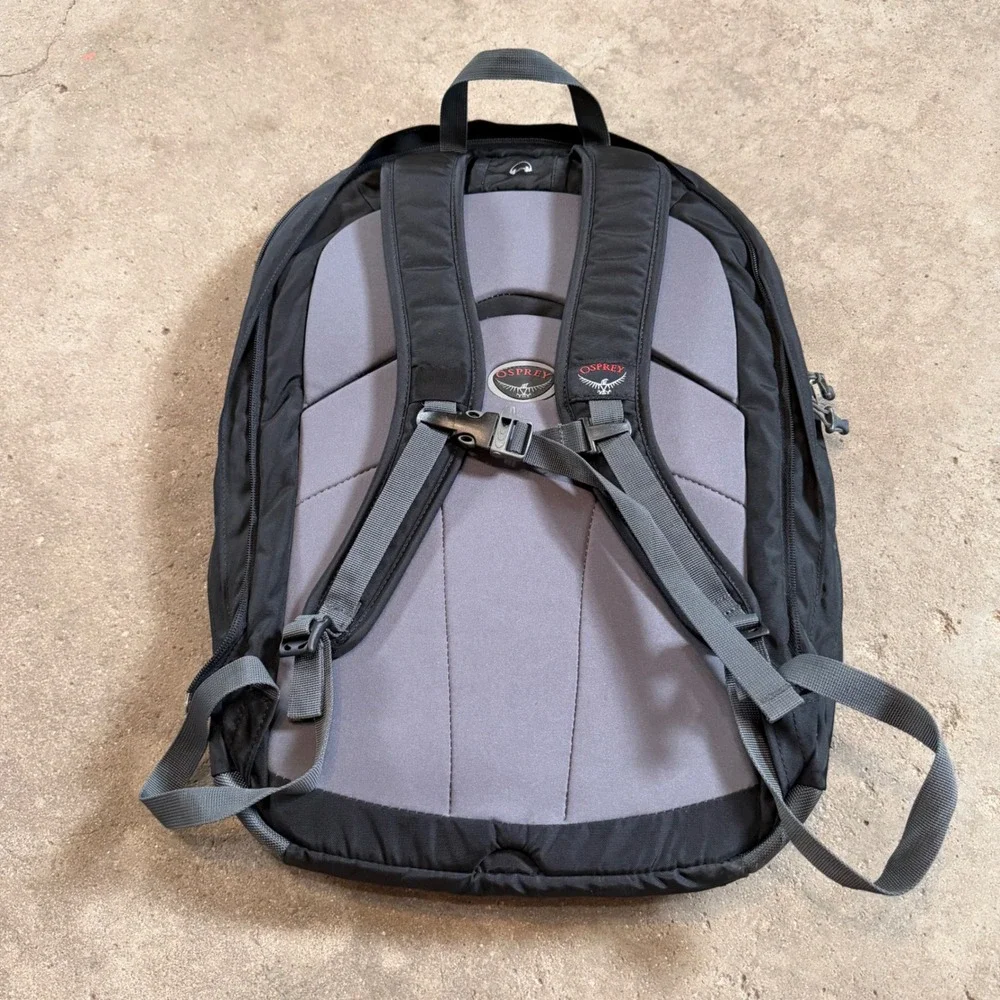 Osprey Meridian Backpack Unisex One Size Black Gray Travel Daypack Laptop Bag